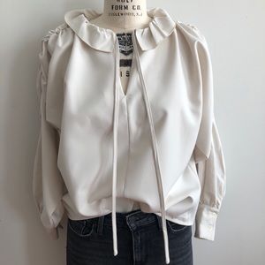 RARE Saravivi Peasant Blouse Ruffle Made In Italy